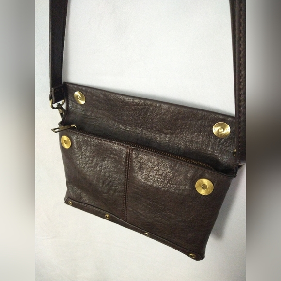 Joy Susan Kiara Brown Vegan Leather Convertible Crossbody/Wristlet Bag - Picture 3 of 6